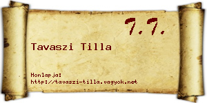 Tavaszi Tilla névjegykártya